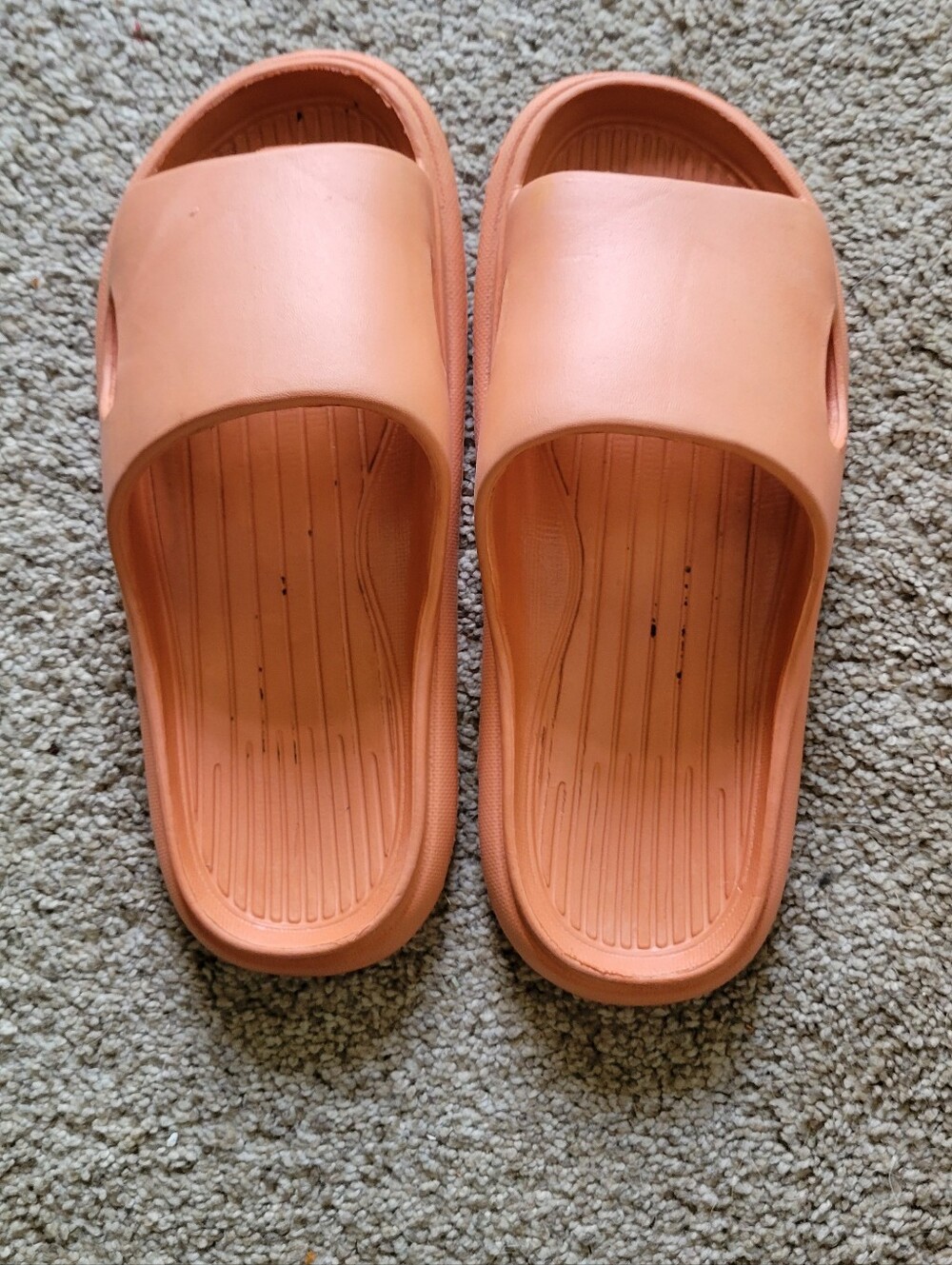 Minimal Slide Sandals in Orange